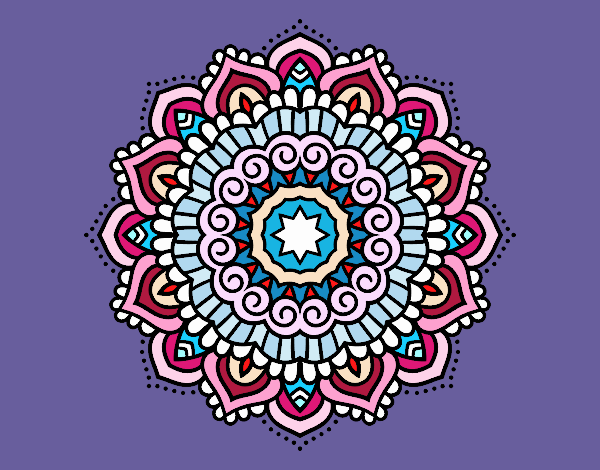 Mandala estrella decorada