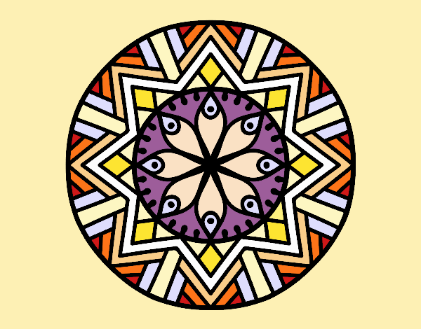 Mandala flor de bambú