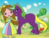 Princesa y unicornio