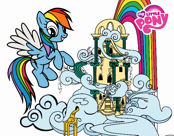 Rainbow Dash en su palacio