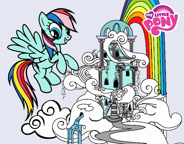 Rainbow Dash en su palacio