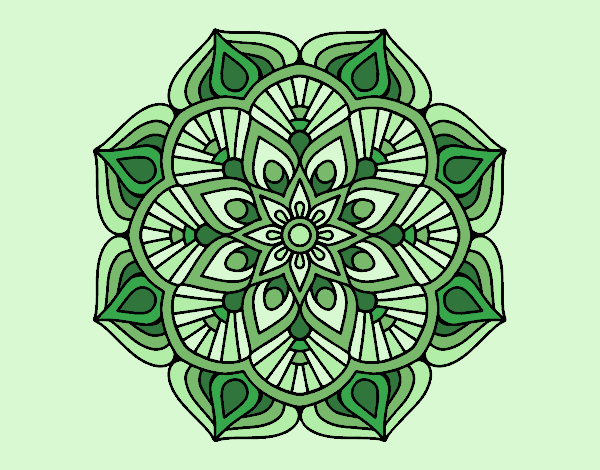 Un mandala de flor oriental