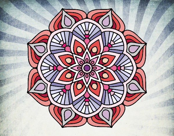 Un mandala de flor oriental