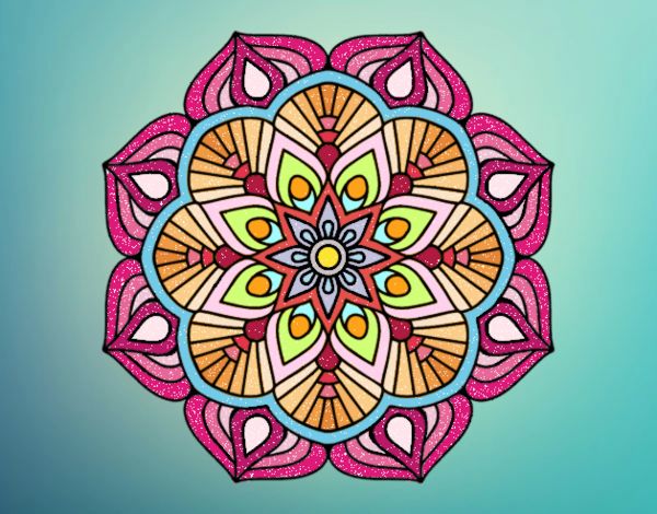 Un mandala de flor oriental