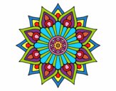 Un mandala destello floral