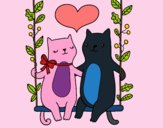 Gatitos enamorados