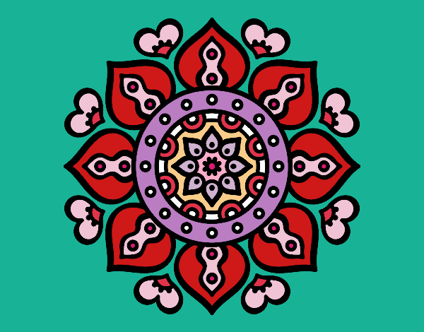 Mandala corazones árabes