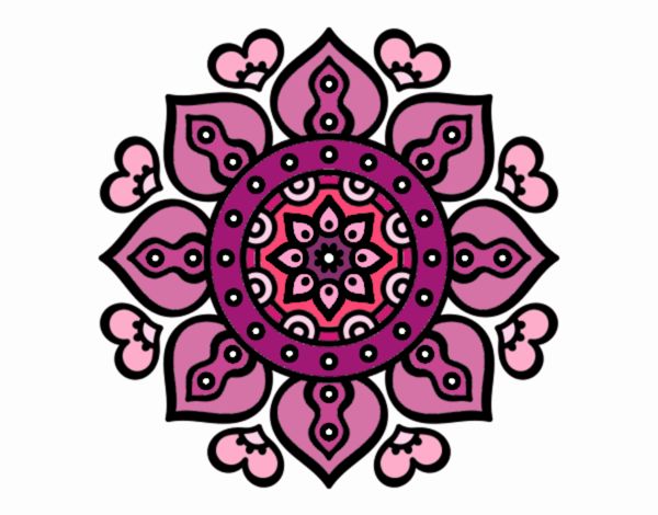 Mandala corazones árabes