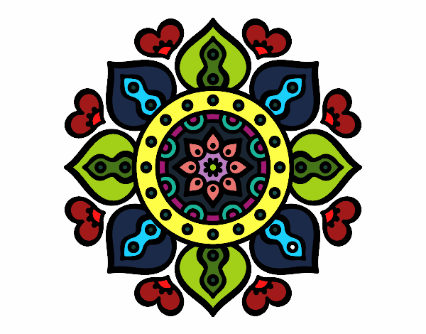 Mandala corazones árabes