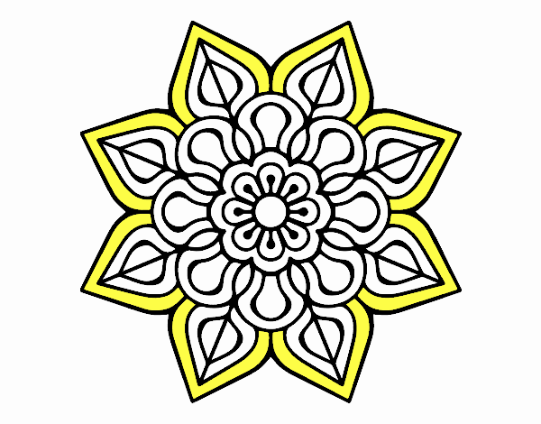 Mandala de flor sencilla