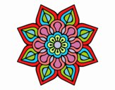 Mandala de flor sencilla