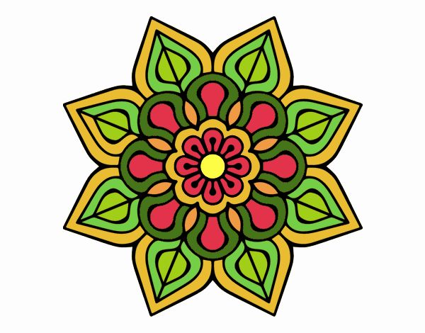 Mandala de flor sencilla