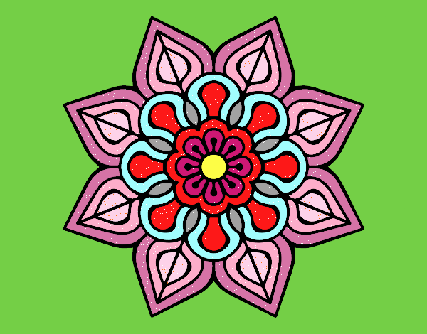 Mandala de flor sencilla