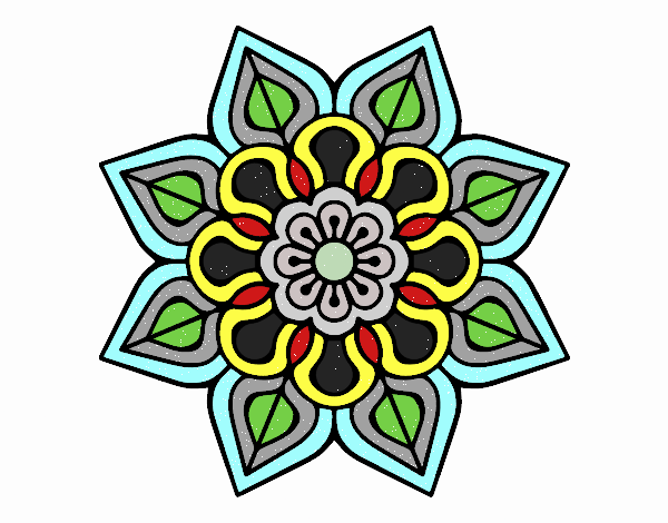 Mandala de flor sencilla