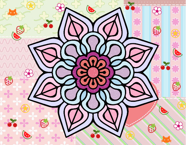 Mandala de flor sencilla