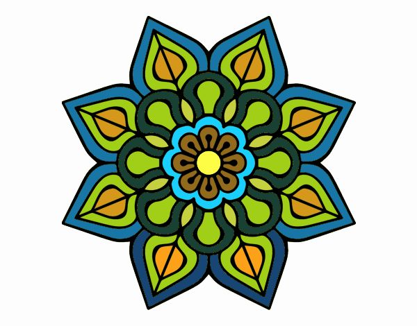 Mandala de flor sencilla