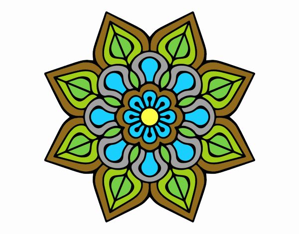 Mandala de flor sencilla