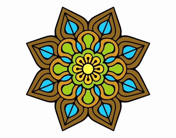 Mandala de flor sencilla