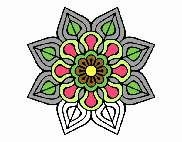 Mandala de flor sencilla