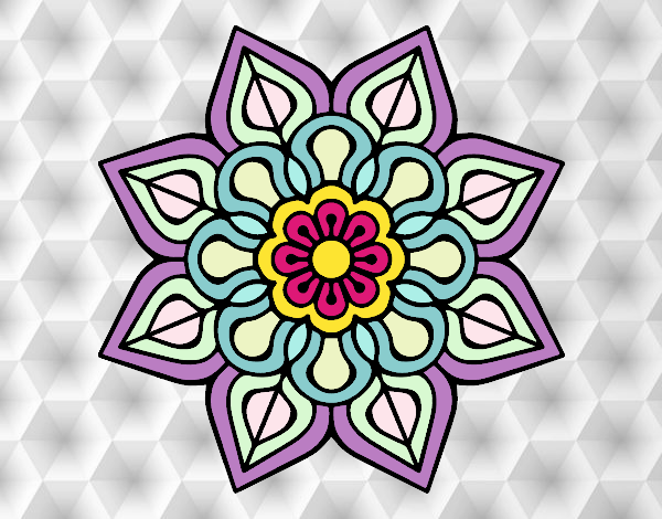 Mandala de flor sencilla