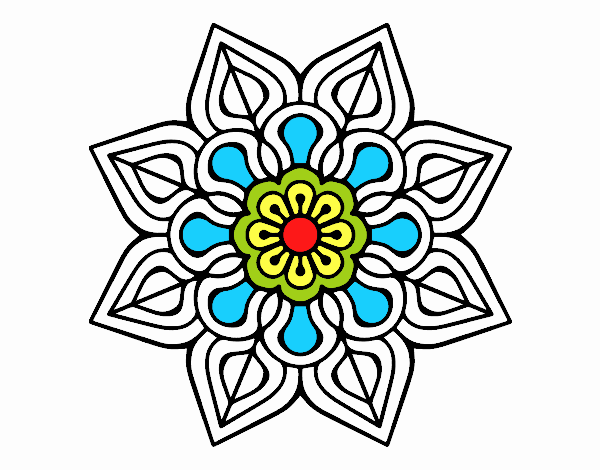 Mandala de flor sencilla