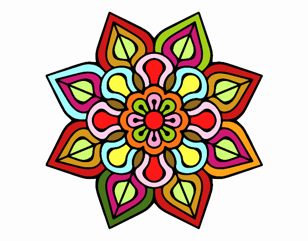 Mandala de flor sencilla