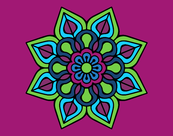 Mandala de flor sencilla