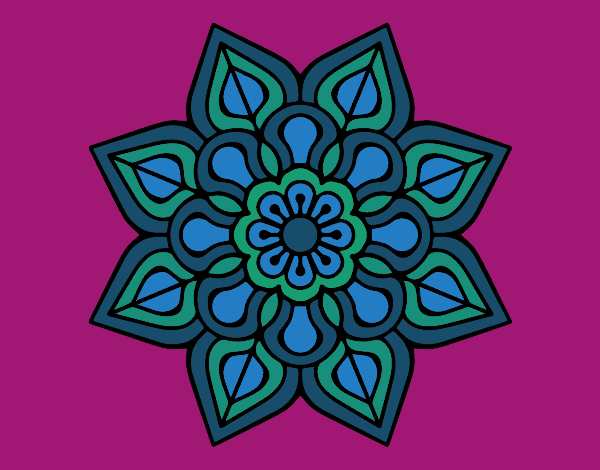 Mandala de flor sencilla