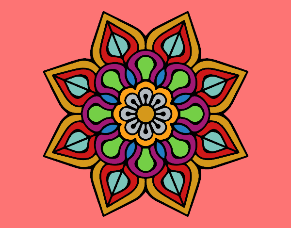 Mandala de flor sencilla