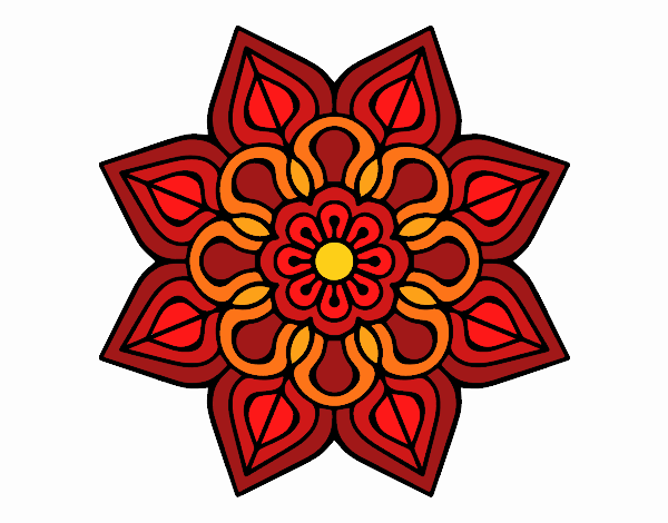 Mandala de flor sencilla