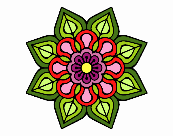 Mandala de flor sencilla