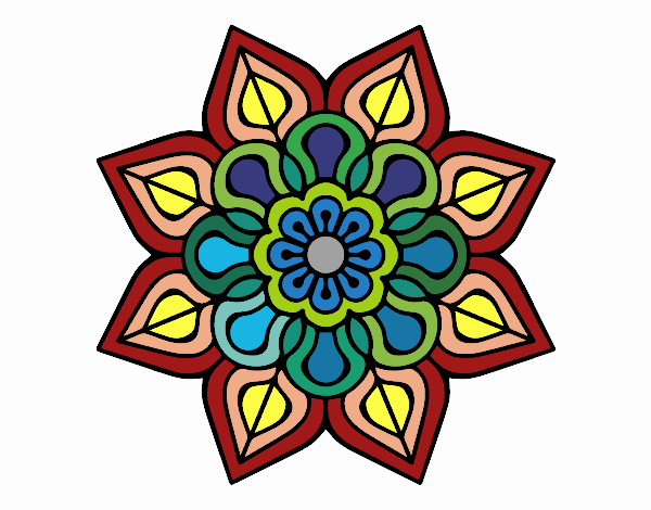 Mandala de flor sencilla