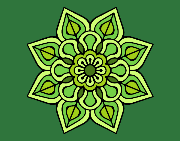 Mandala de flor sencilla