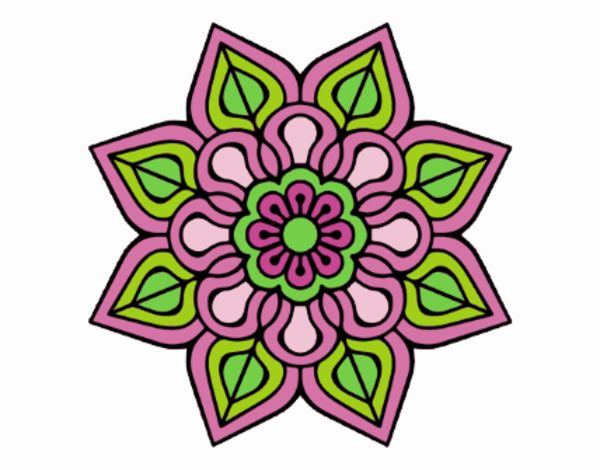 Mandala de flor sencilla