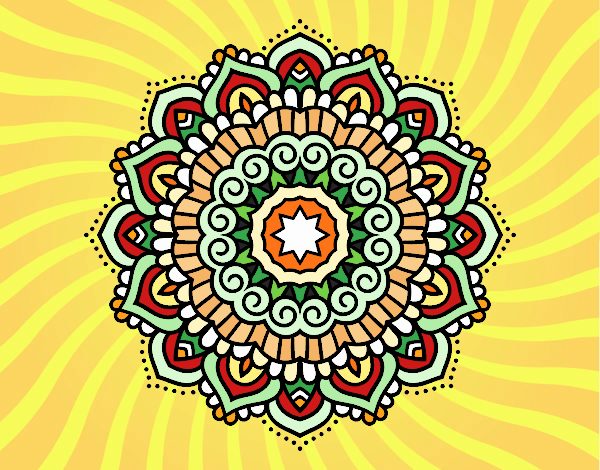 Mandala estrella decorada