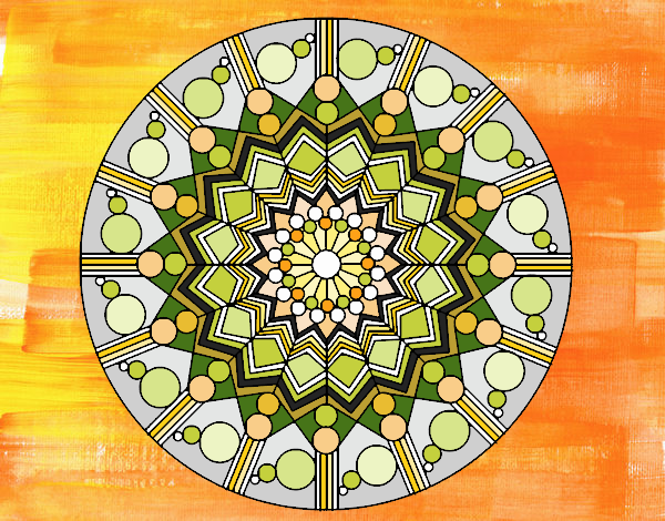 Mandala flor con círculos