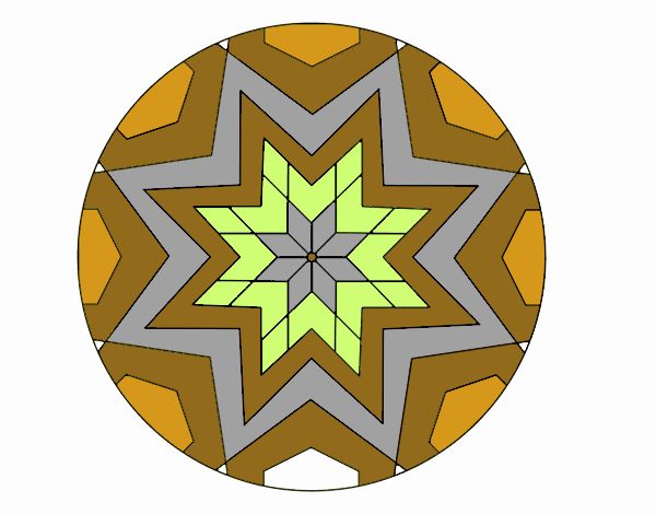 Mandala mosaico estrella