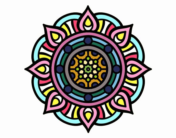 Mandala puntos de fuego