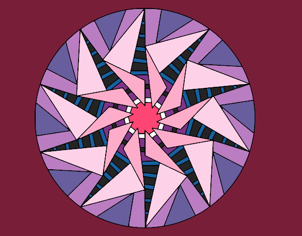 Mandala sol triangular