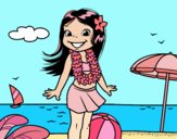 Niña en la playa