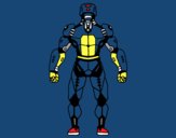 Robot luchador de espaldas