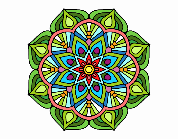 Un mandala de flor oriental