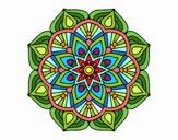 Un mandala de flor oriental