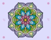 Un mandala de flor oriental