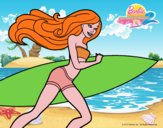 Barbie corre al agua