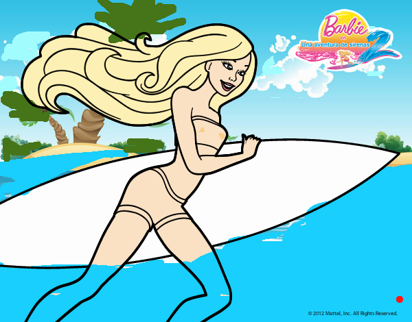 Barbie corre al agua