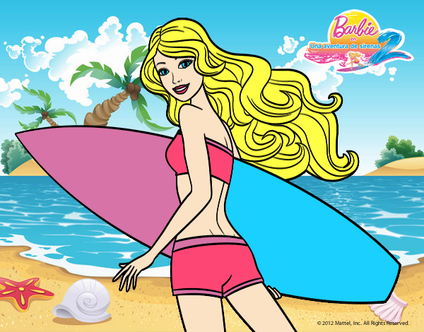 Barbie surfera