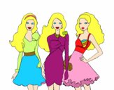 Barbie y sus amigas vestidas de fiesta