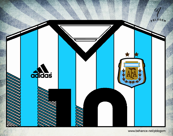 Camiseta del mundial de fútbol 2014 de Argentina