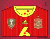 Camiseta del mundial de fútbol 2014 de España